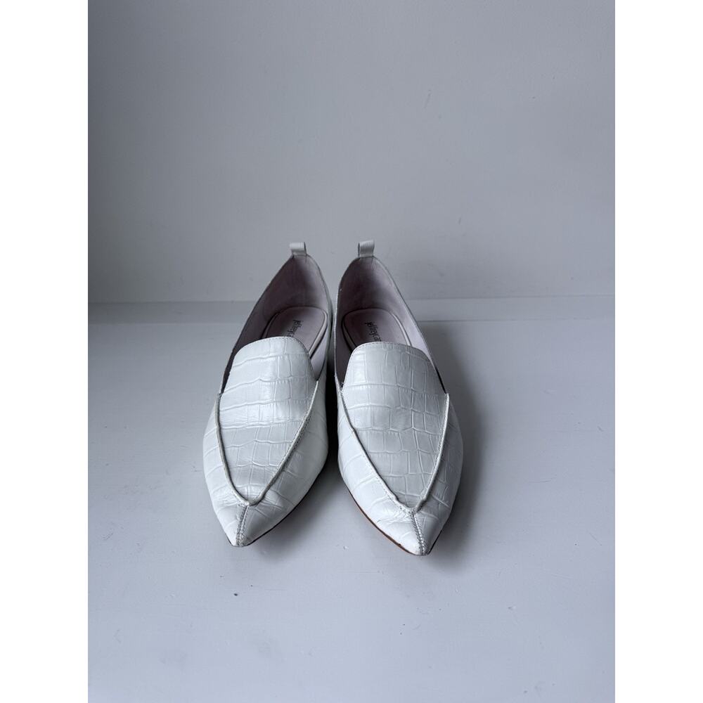 JEFFREY CAMPBELL VIONA Women Preppy Core White Alligator Leather Shoes 7.5